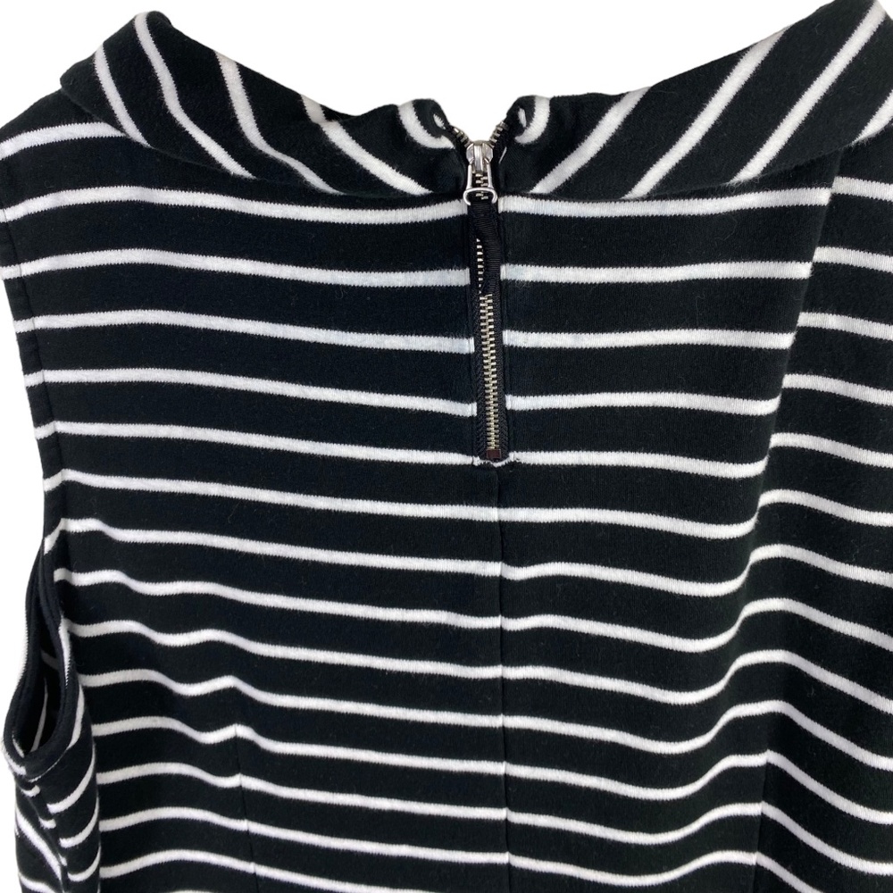 Talbots 3XP 3X 22 24 Petite Dress Shift Sheath Stripe Black White Slvss Stretch - Picture 3 of 5